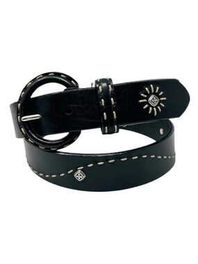 Brighton Black Leather Belt